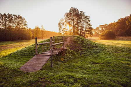 Sunrise over a park 3