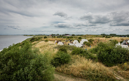 Viking market in Foteviken, Swedenの写真素材