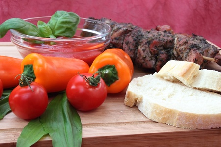 Grill colorful plateの写真素材