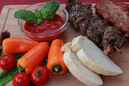 Healthy grilling plateの写真素材