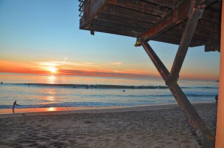 beach sunset laguna beachの写真素材