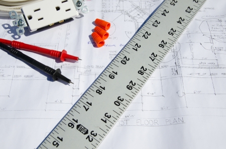 Construction Plans with electrical components