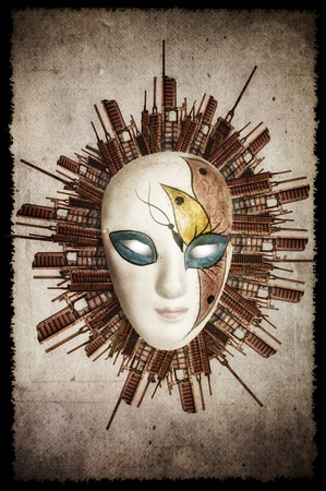 post industrial maskの写真素材
