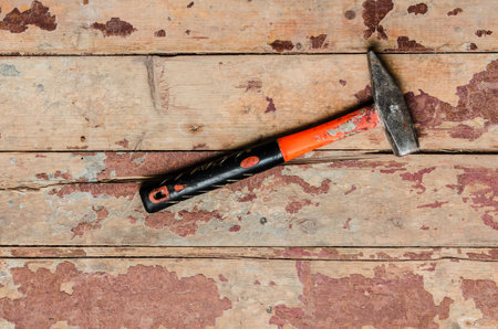 hummer on the old wooden floor