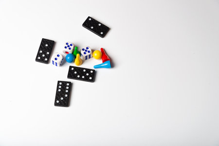 Accessories for table games, dice , chips and dominoes