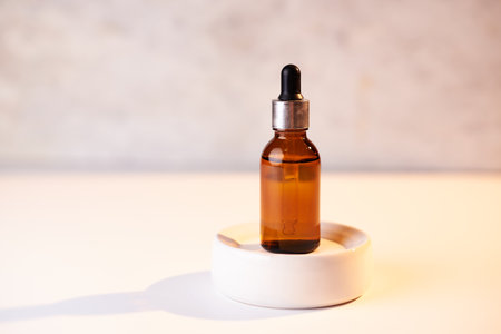 Man Beard oil. MOCKUP bottle Brown bottle