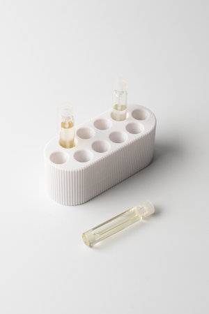 sample of parfume on white