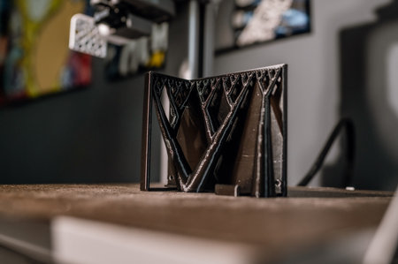 3D printer printing figure close-up