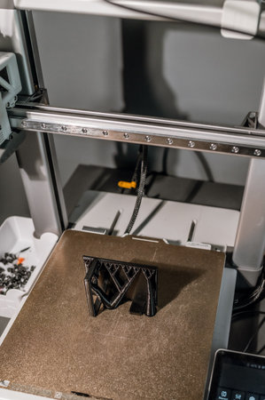 3D printer printing figure close-up