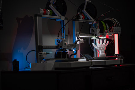 3D Printer Creating Prototype Model.