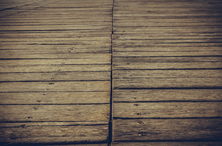 Background wooden walkway nails and parquetの写真素材