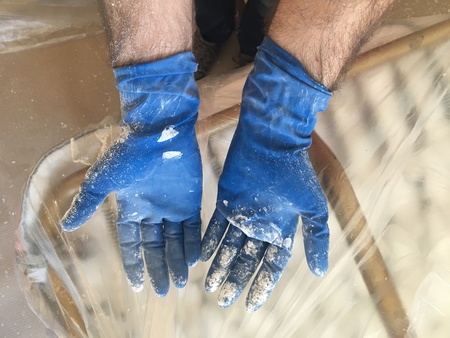 Dirty gloves renovationの写真素材