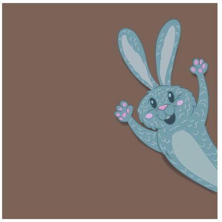 Easter bunny closeup EPS 10 vector stock illustration.のイラスト素材