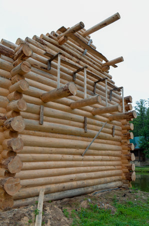 The background of the beautiful and new hardwood timberの写真素材