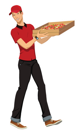 pizza deliveryのイラスト素材