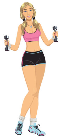 fitness girlのイラスト素材