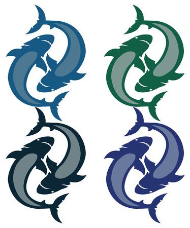 Creative and unique illustration of a sharkのイラスト素材