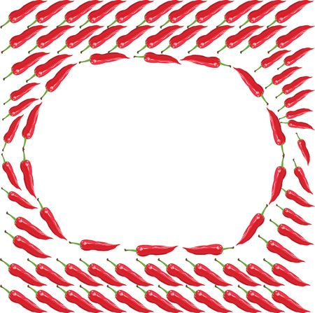 Red chili peppers - Illustrationのイラスト素材