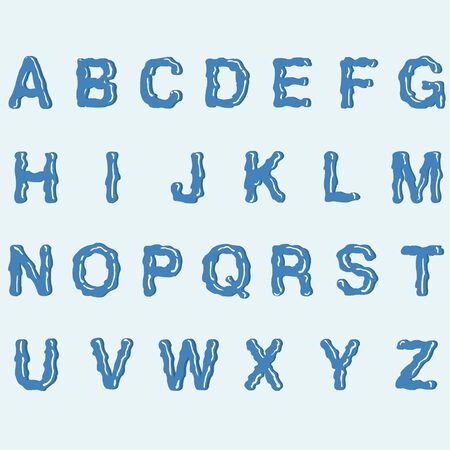 Water Alphabetのイラスト素材