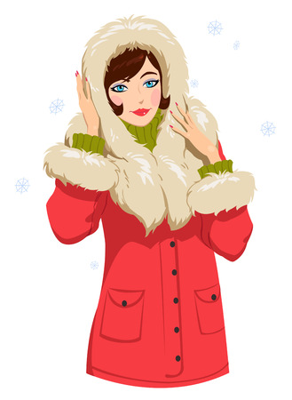 girl in winter clothesのイラスト素材