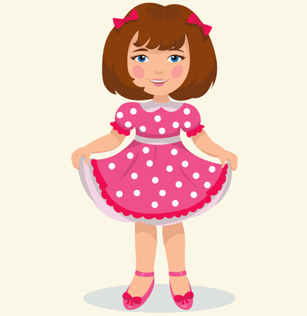 little cute girlのイラスト素材
