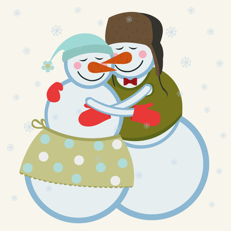 love snowmenのイラスト素材