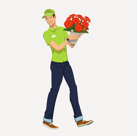 flower deliveryのイラスト素材