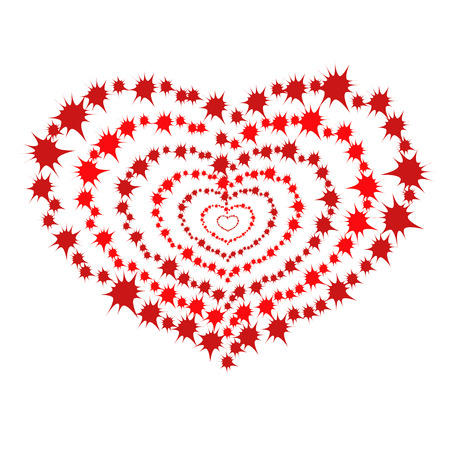 heart of the red spines.image of the heart of the red spinesのイラスト素材