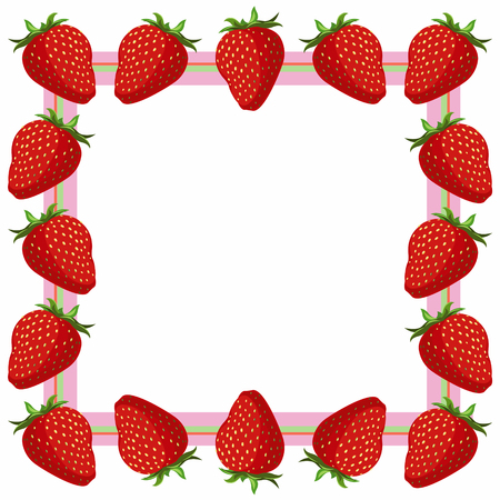 Strawberry frameのイラスト素材