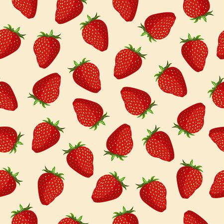 seamless pattern Strawberriesのイラスト素材