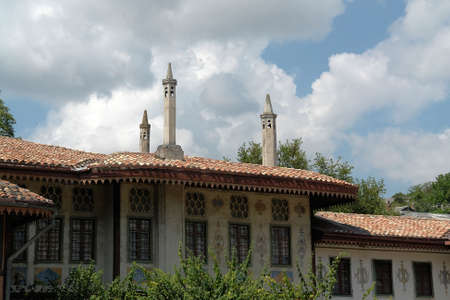 Spikes on a roof of a Muslim buildingの写真素材