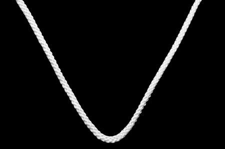 The letter "V" from a linen cordの写真素材