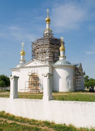 orthodox temple with sky at backgroundの写真素材