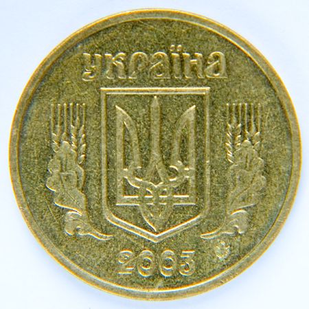 coin. hryvnia (Ukraine).の写真素材