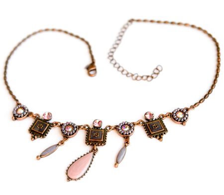 Magnificent precious necklace on a white backgroundの写真素材