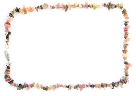 frame. the necklace on a white backgroundの写真素材