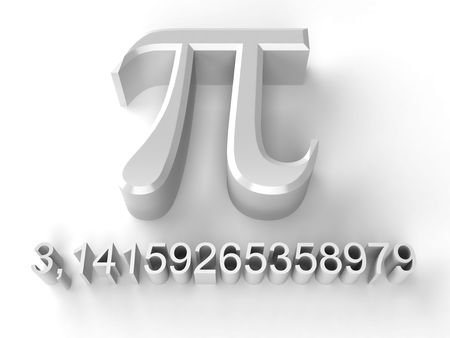 Greek letter pi and number pi on a white background Greek letter pi and number pi on a white background