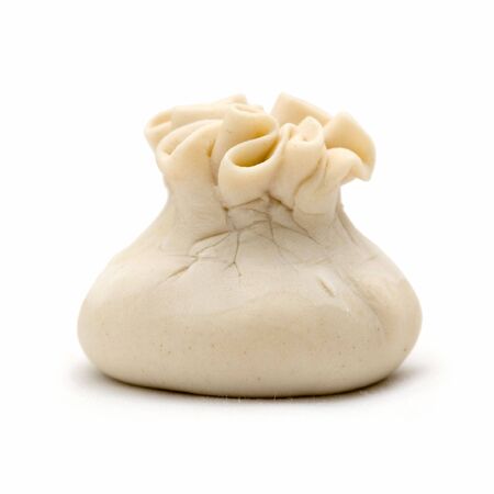 big meat dumplings on a white backgroundの写真素材