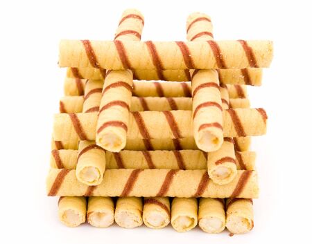 Sweet cookies on a white backgroundの写真素材