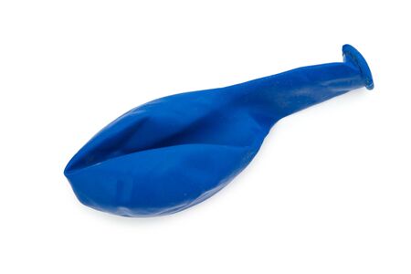 holiday end. Blue balloonon a white background.の写真素材