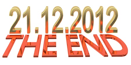 Date of doomsday on December 2012, isolated on white