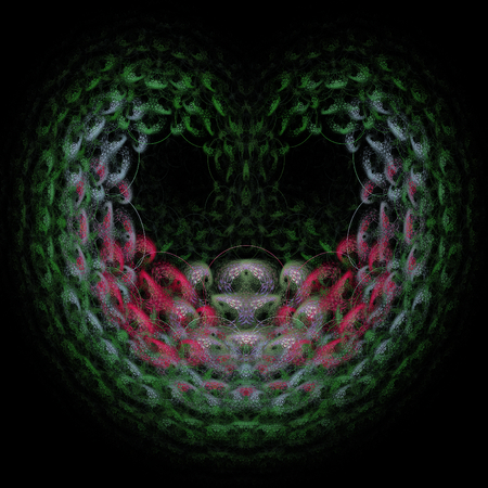 Colorful glowing abstract pattern, fractal for backgroundの写真素材