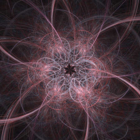 Colorful glowing abstract pattern, fractal for backgroundの写真素材