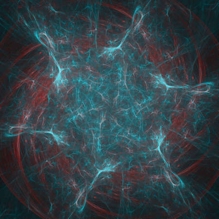 Colorful glowing abstract pattern, fractal for backgroundの写真素材