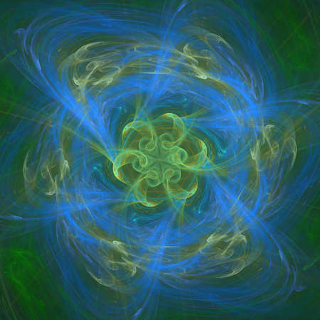 Colorful glowing abstract pattern, fractal for backgroundの写真素材