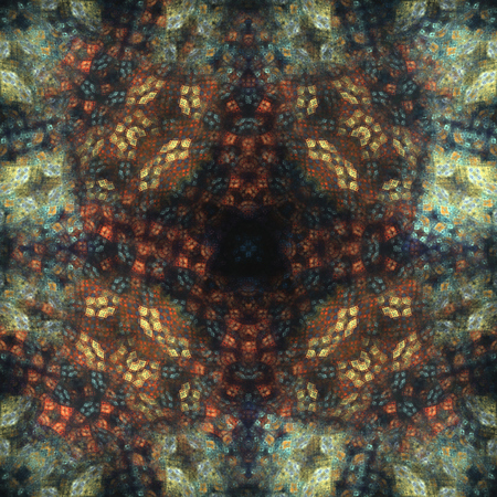 Colorful glowing abstract pattern, fractal for backgroundの写真素材