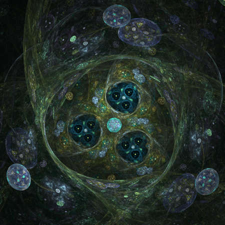 Colorful glowing abstract pattern, fractal for background