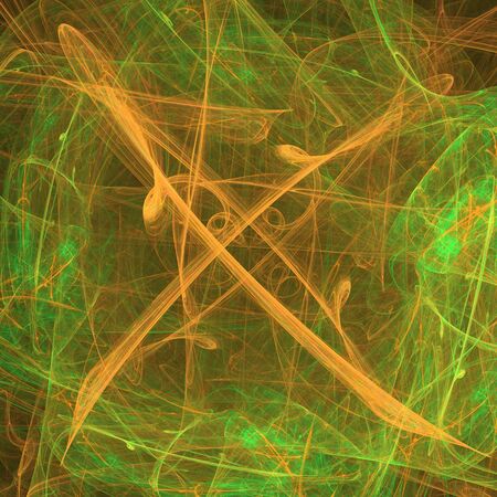 Colorful glowing abstract lines, fractal for backgroundの写真素材