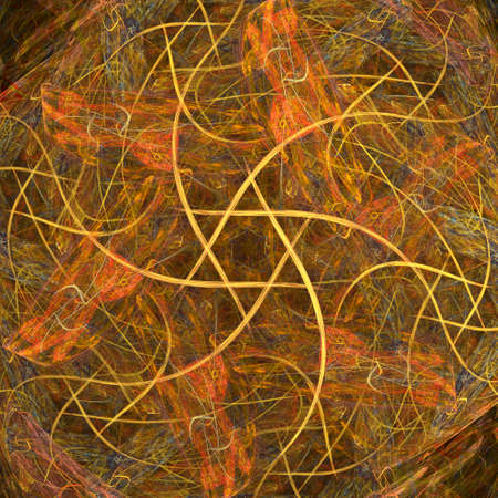 Colorful glowing abstract pattern, fractal for backgroundの写真素材