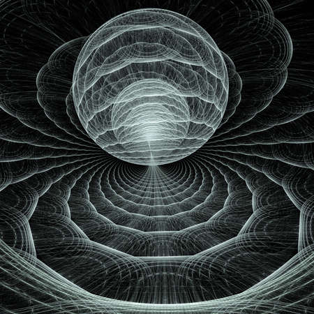 Colorful glowing pattern, 3D illustration abstract art for backgroundの写真素材